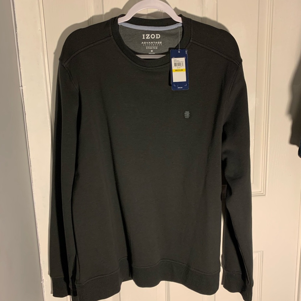 Izod Black Crew Neck Long Sleeve Sweater